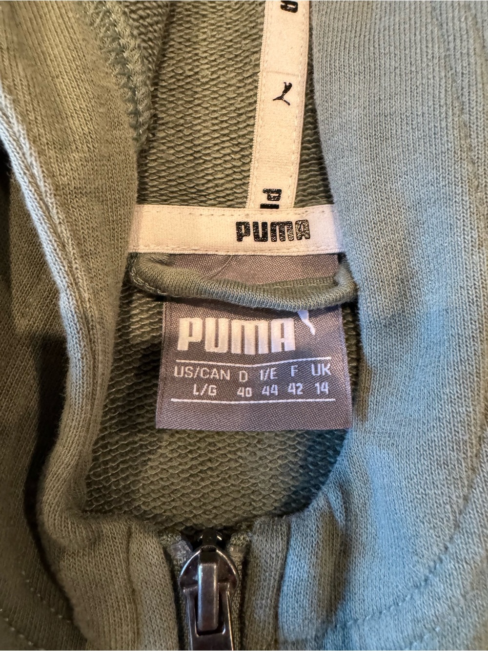 Puma Olive Green Women’s Hoodie & Joggers with Pink Accents - Picture 4 of 10